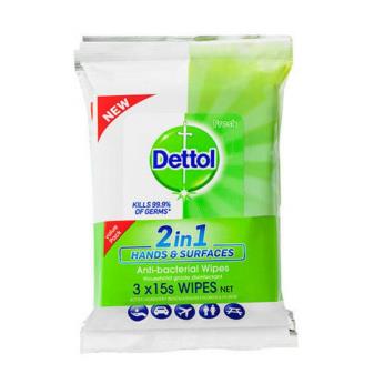DETTOL 2 IN 1 HANDS & SURFACE ANTIBACTERIAL 60PK