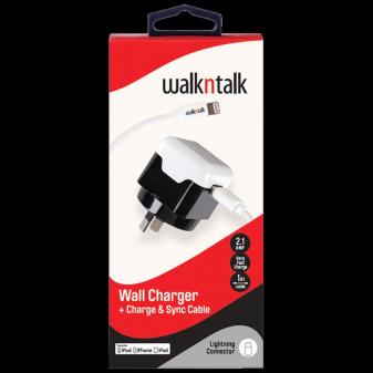 WnT WALL CHARGER + I PHONE LIGHTNING CABLE 2.1AMP