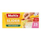 MULTIX PK25 SLIDER SANDWICH BAGS RECLOSABLE 20cm X 18cm