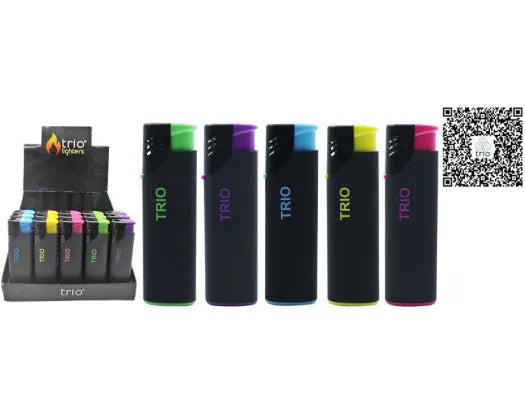 DW200 Disposable Lighter Black Trio Windproof