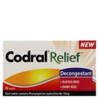 CODRAL RELIEF DECONGESTANT 20S