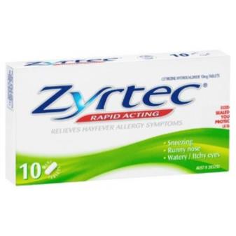 ZYRTEC RAPID TAB 10S