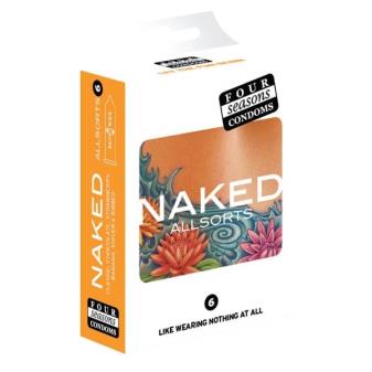 FOUR SEASONS CONDOMS NAKED ALLSORTS 6PK