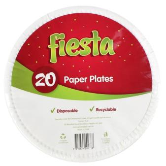 FIESTA 9" PAPER PLATES 20PK