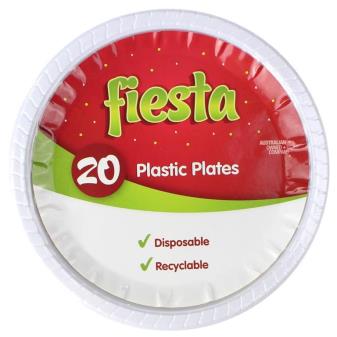 FIESTA 7" PLASTIC PLATES 20PK
