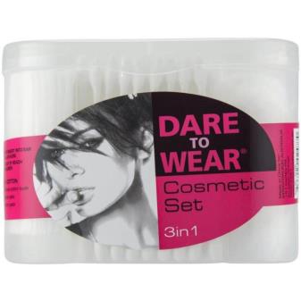 DARE TO WEAR COSMITIC SET 3IN1 [Q TIPS, COT. BALLS, COT PADS]