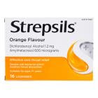 STREPSILS PK16 LOZENGES ORANGE FLAVOUR