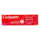 COLGATE 100g TOOTHPASTE OPTIC WHITE STAIN FIGHTER ENAMEL CARE GENTLE MINT