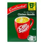 CONTINENTAL PK2 X20g CUP A SOUP CHICKEN NOODLE