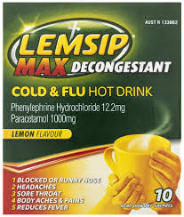 LEMSIP MAX COLD & FLU LEMON WITH DECONGESTANT