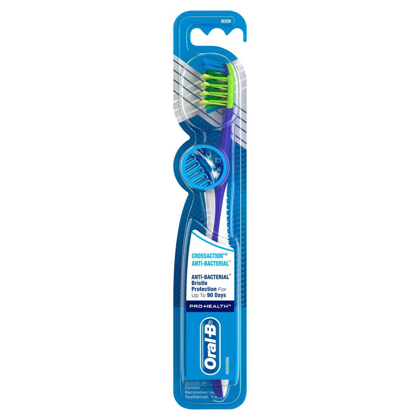 ORAL-B TOOTHBRUSH PRO-HEALTH WITH CROSSACTION BRISTLES ANTI-BACTERIAL MEDIUM